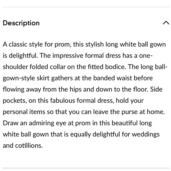 White One-Shoulder Long Ball Wedding Pageant Prom Dress Size 4 - Picture 5 of 7